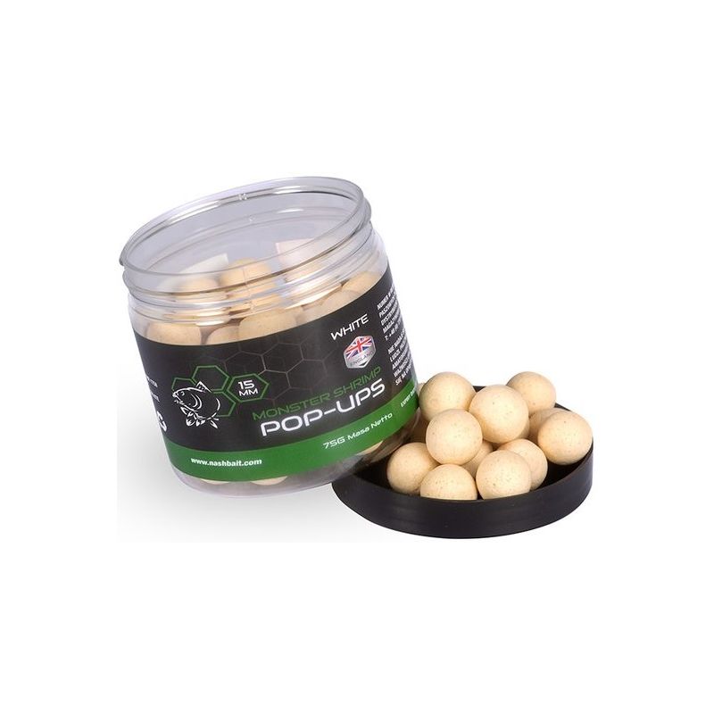 KULKI NASH MONSTER SHRIMP POP UP 15mm 75g WHITE