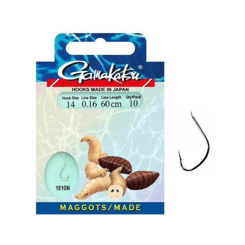 HACZYKI GAMAKATSU MAGGOT 1810N PRZYPON 0,20mm 8