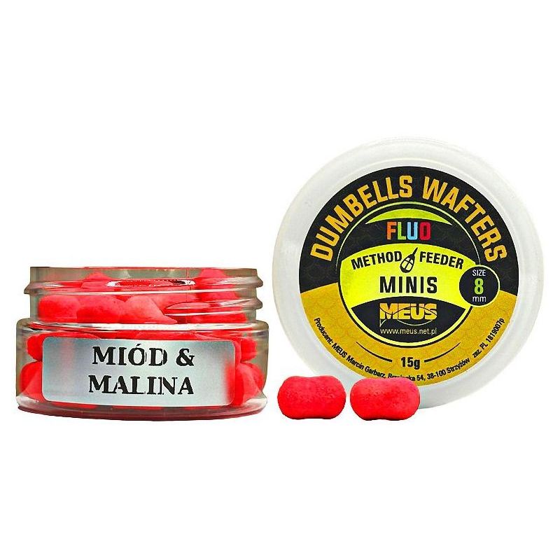 DUMBELLS MEUS WAFTERS FLUO 8mm MINIS MIÓD MALINA