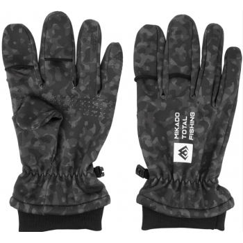 RĘKAWICZKI MIKADO SOFTSHELL BLACK CAMO ROZM M