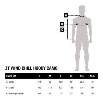 BLUZA NASH ZT WIND CHILL HOODY CAMO ROZM S 