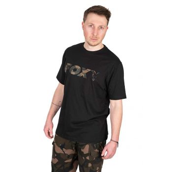 KOSZULKA T-SHIRT FOX BLACK  CAMO LOGO ROZMIAR M