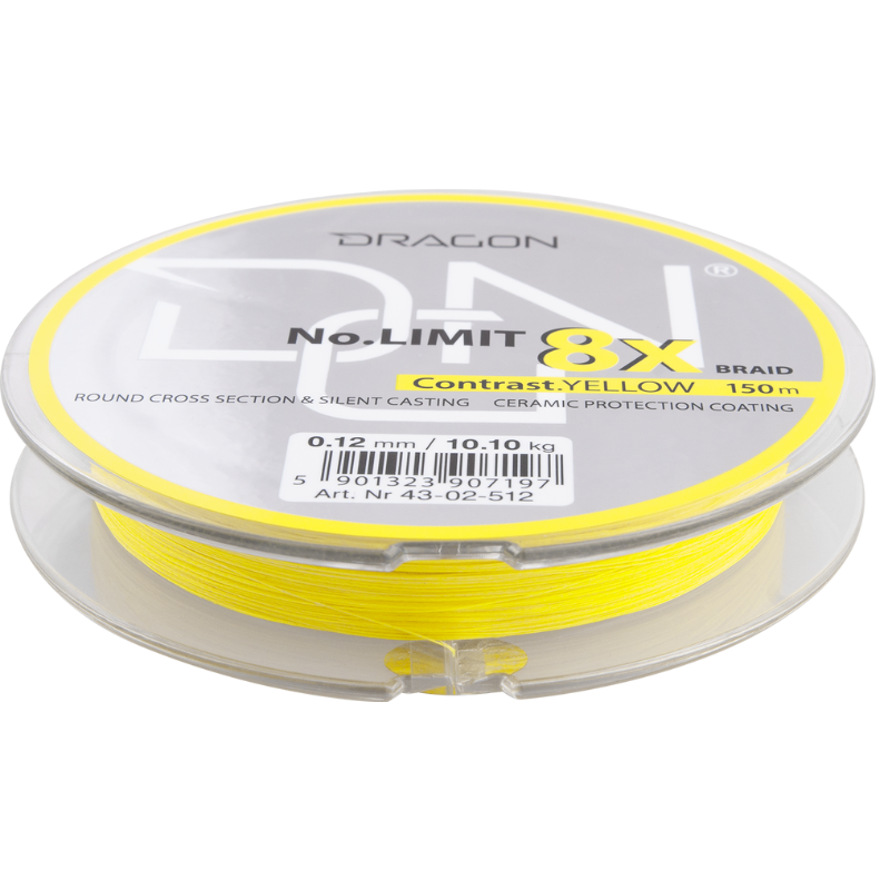 PLECIONKA DRAGON NO LIMIT X8 150m 0,10mm FLUO