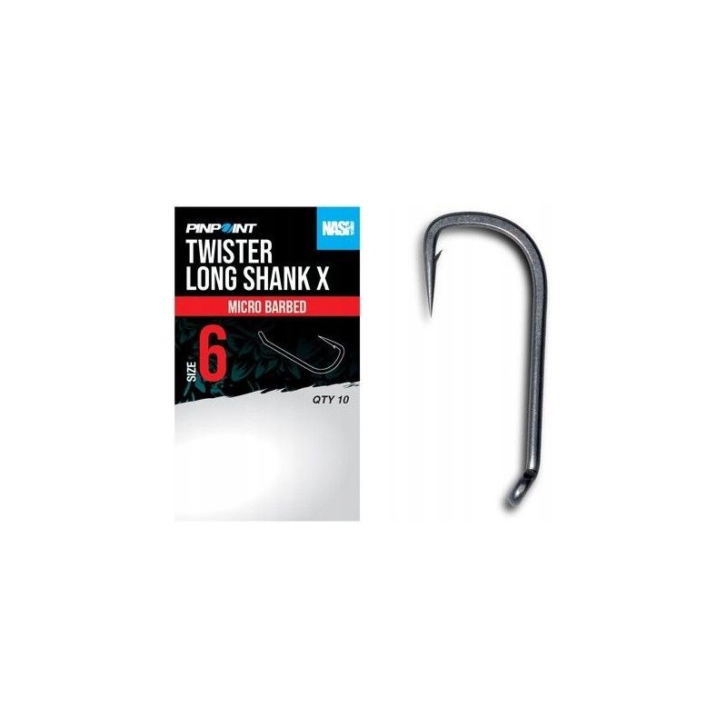 HACZYKI NASH TWISTER LONG SHANK X SIZE 2 MICRO BAR