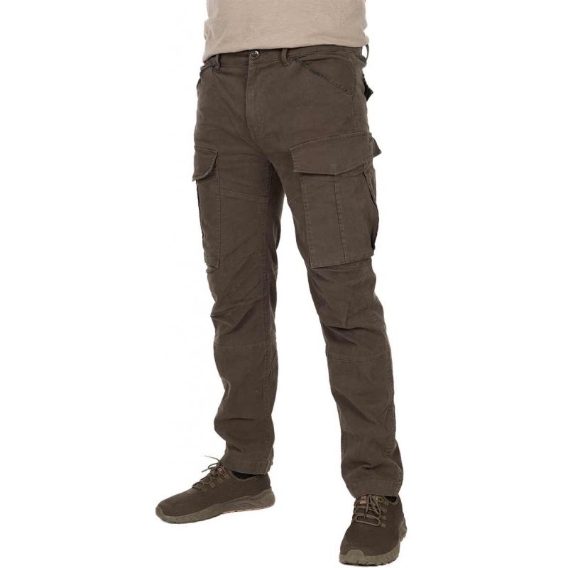 SPODNIE WĘDKARSKIE FOX KHAKI HD COMBAT TROUSER 3XL