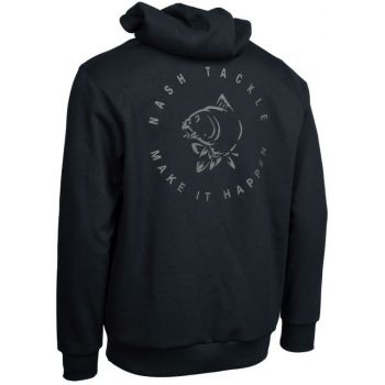 BLUZA NASH MAKE IT CARP LOGO BLACK HOODIE S