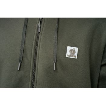 BLUZA NASH MAKE IT BADGE ZIPPED GREEN NA ZAMEK 3XL