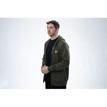 BLUZA NASH MAKE IT BADGE ZIPPED GREEN NA ZAMEK  XL