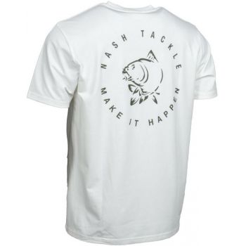 KOSZULKA NASH T-SHIRT MAKE IT CARP LOGO ECRU M