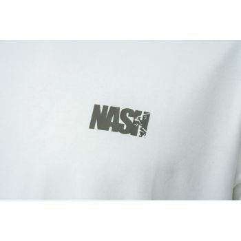 KOSZULKA NASH T-SHIRT MAKE IT CARP LOGO ECRU M