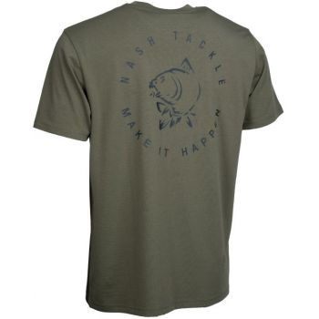 KOSZULKA NASH T-SHIRT MAKE IT CARP LOGO GREEN M