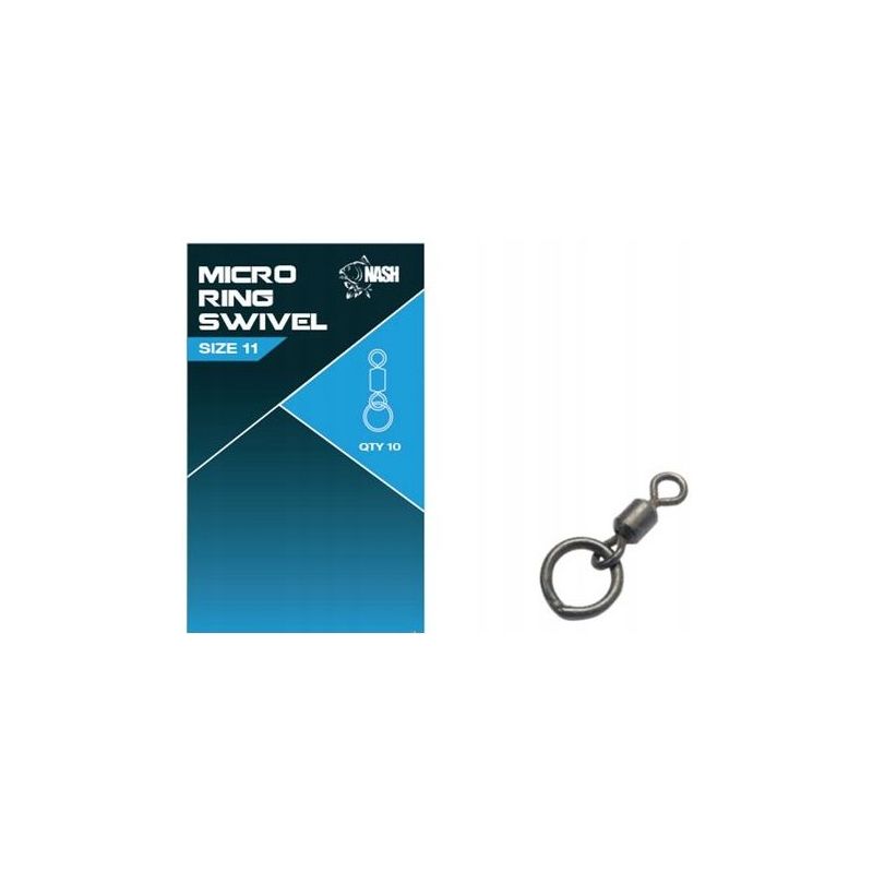 KRĘTLIK NASH MICRO RING SWIVEL  11 10szt