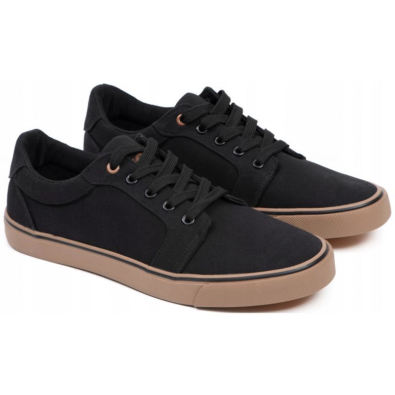 BUTY FOX TRAMPKI BLACK CANVAS SHOE TENISÓWKI 45