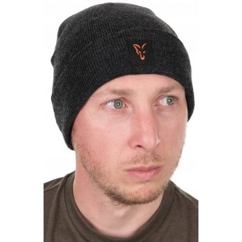 CZAPKA ZIMOWA FOX COLLECTION BEANIE BLACK ORANGE