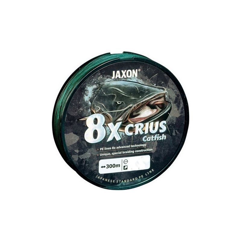 PLECIONKA JAXON CRIUS 8X CATFISH GREEN 0,37mm 300m