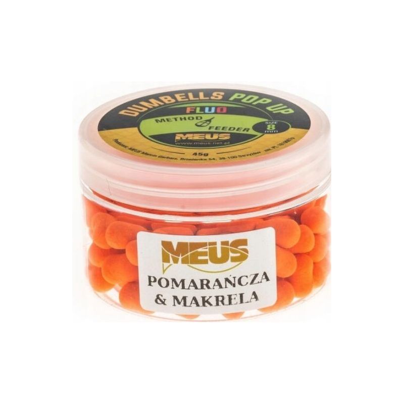 DUMBELLS MEUS FLUO POP UP 8mm 45g POMARAŃCZA MAKRE