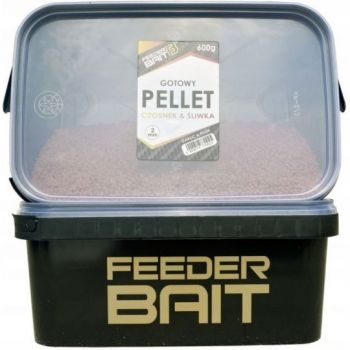 PELLET FEEDER BAIT GOTOWY 2mm WIADRO ŚLIWKA CZOSNE