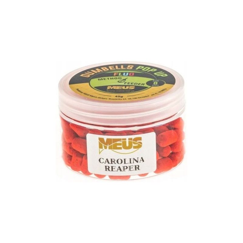 DUMBELLS MEUS FLUO POP UP 8mm 45g CAROLINA REAPER