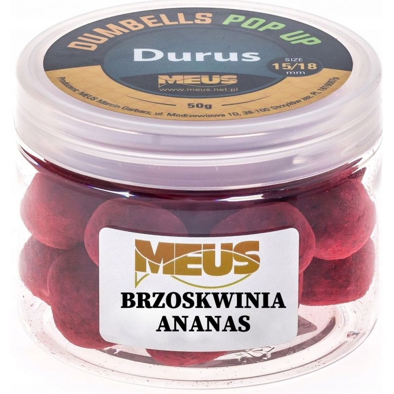 DUMBELLS MEUS POP UP DURUS 15/18mm 90g BRZOSKWINIA