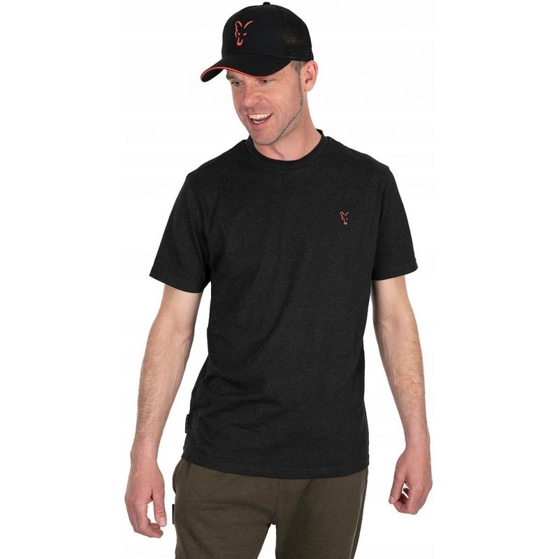 KOSZULKA T-SHIRT FOX COLLECTION T BLACK ORANGE XXL
