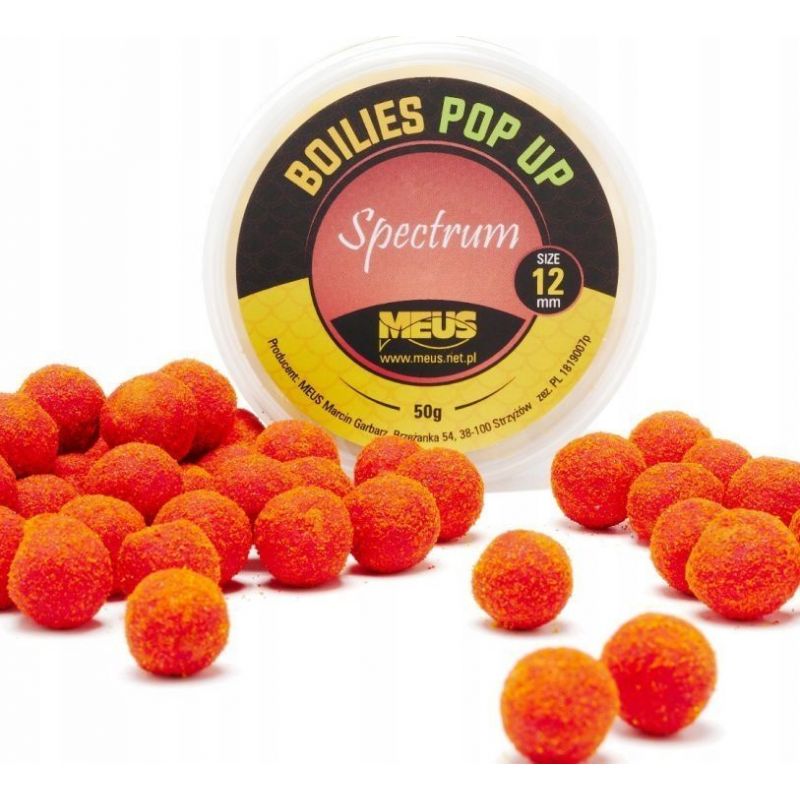 KULKI MEUS POP UP SPECTRUM 15mm 50g POMARAŃCZA MAK