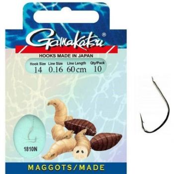 HACZYKI GAMAKATSU MAGGOT 1810N PRZYPON 0,18mm  12