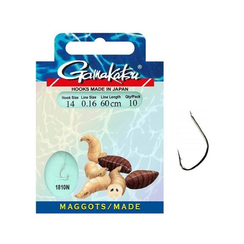 HACZYKI GAMAKATSU MAGGOT 1810N PRZYPON 0,18mm  12