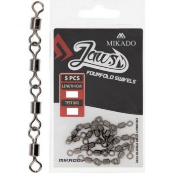 KRĘTLIK MIKADO JAWS FOURFOLD SWIVELS XL 35kg 5szt